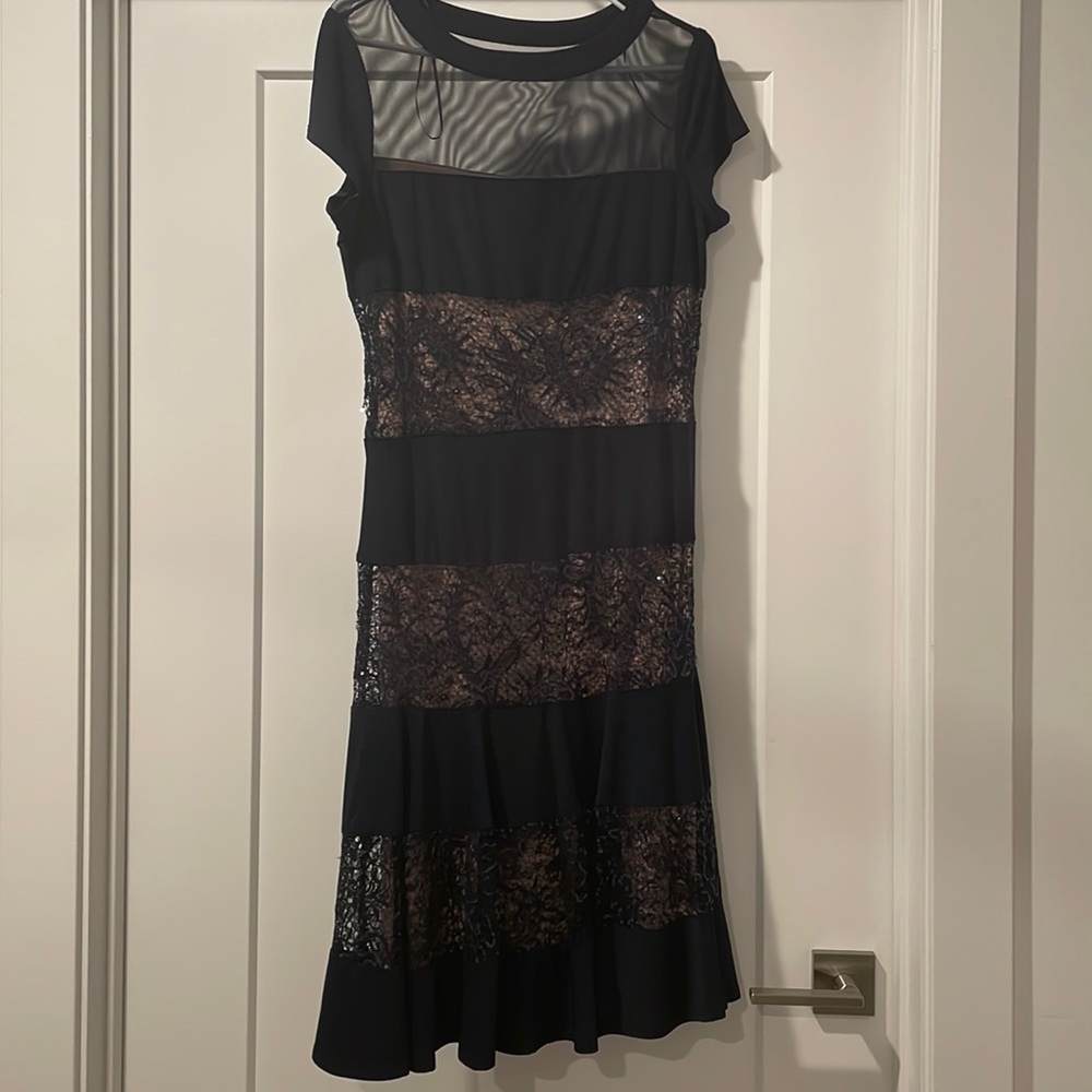 Blue cocktail dress with sequins